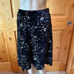Y2K Armand Ventilo Velvet Burnout Skirt Size S Silk Rayon Floral Whimsigoth